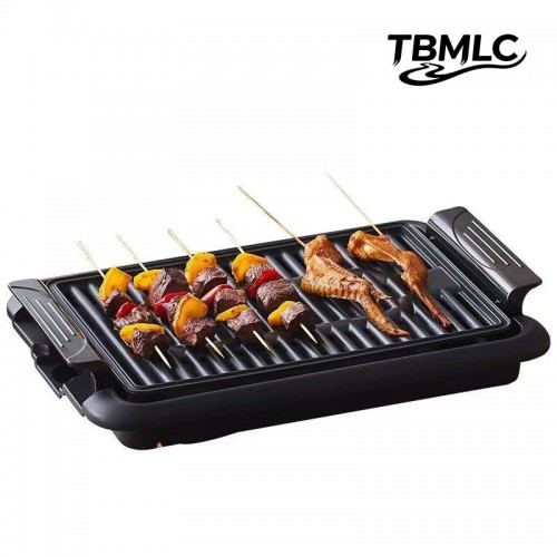 Electric Smokeless Indoor Barbecues Grill w/ Non-Stick Cooking Surface & Adjustable Temperature Knob Electric Smokeless Indoor Barbecues Grill w/ Non-Stick Cooking Surface & Adjustable Temperature Knob